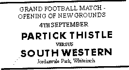 Partick Thistle v South Western