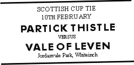 Partick Thistle v Vale of Leven