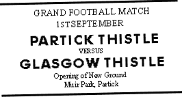 Partick Thistle v Glasgow Thistle