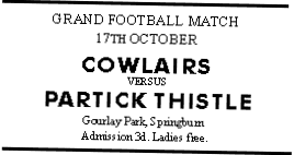 Cowlairs v Partick Thistle