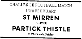 St Mirren v PT