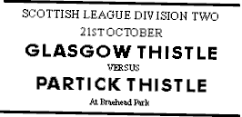 Glasgow Thistle v PT