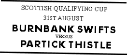 Burnbank Swifts V Partick Thistle